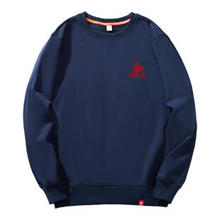 法国公鸡卫衣男加绒加厚圆领2026新款秋冬季宽松套头无帽保暖长袖