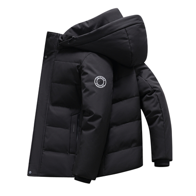 鸭鸭中老年短款保暖羽绒服外套男