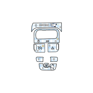 适用小牛NXT/NXL/NX车把按键装饰贴纸拉花卡通动漫马里奥改装配件