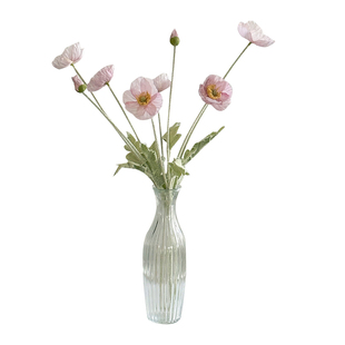 ins冰岛虞美人假花仿真花摆设客厅花束插花花艺装饰花卉绢花拍照