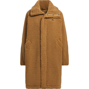 ADIDAS阿迪达斯冬季女子加厚羊羔绒保暖时尚外套长款上衣X6835