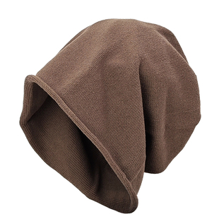 堆堆帽子春秋日系针织月子帽包头帽卷边冷帽冬季女加大码大头围男