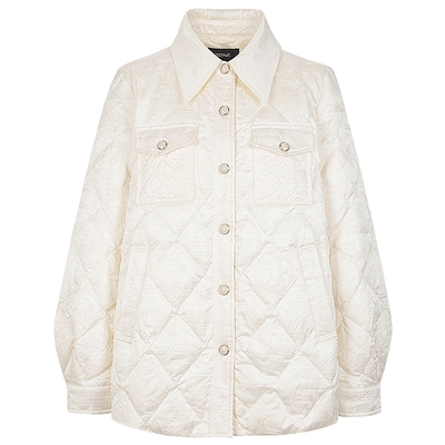 KBNE90白鸭绒黑色蝴蝶提花轻薄羽绒服女2025冬季新款显瘦羽绒外套