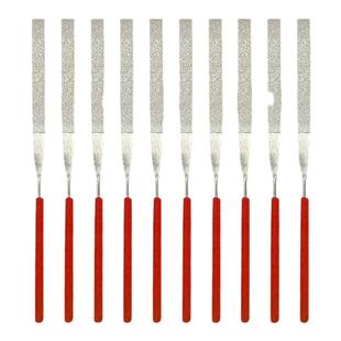 DAP金刚石超薄合金锉刀钢锉金属扁平锉小锉刀打磨工具手动十只装