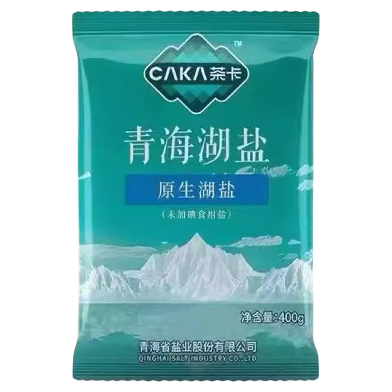 茶卡青海湖盐未加碘400g健康湖盐家用细盐食用盐青藏原生青海湖盐