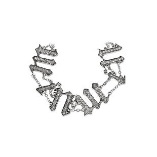 DIGU个性设计感复古镶钻项链手链套装气质小众做旧颈链choker手饰