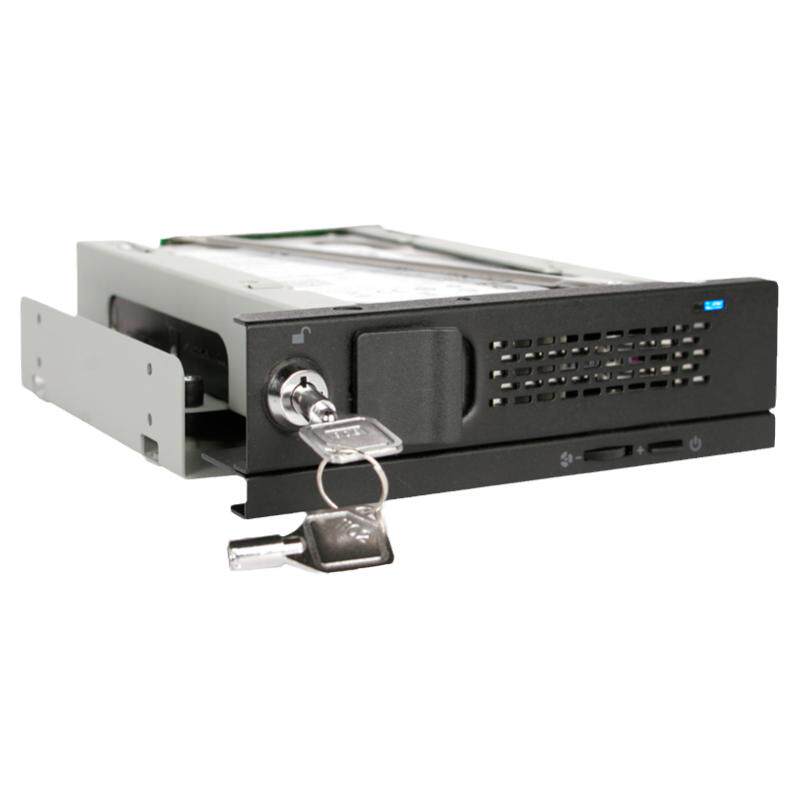 ICY DOCK MB171SP-1B免工具3.5 SATA硬盘抽取盒适用于5.25光驱位