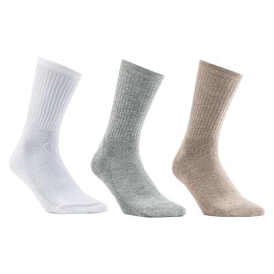 迪卡侬官方袜子男士彩色毛巾袜女