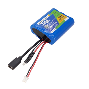耐杰新型12V锂电池 typec充放电一体模块可充电三元18650包3C认证