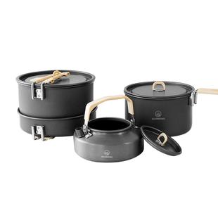 错山露营炊具户外锅水壶煎锅便携野外野营餐具套锅野炊装备锅具
