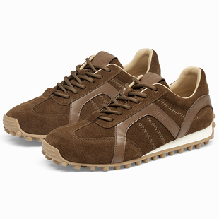 周也宋轶同款可可豆蹀愫26年春新增高3.5豆豆底运动德训休闲鞋女