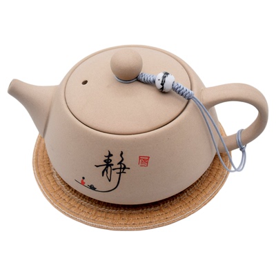 中式茶壶绳杯盖防摔绳子