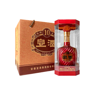 宣酒10年42度480ml纯粮固态浓香型白酒小窖酿造新版送礼整箱正品