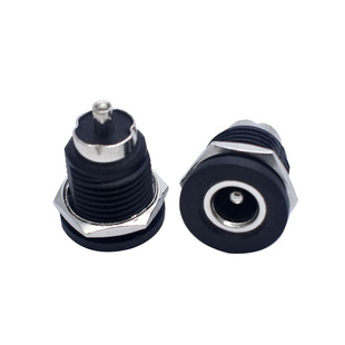 DC-022N母直流电源充电母座 DC5.5*2.1mm/5525带螺纹固定电源插座