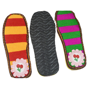 勾拖鞋毛线和鞋底全套冰条线手工材料包专用粗布编织diy宝宝男士