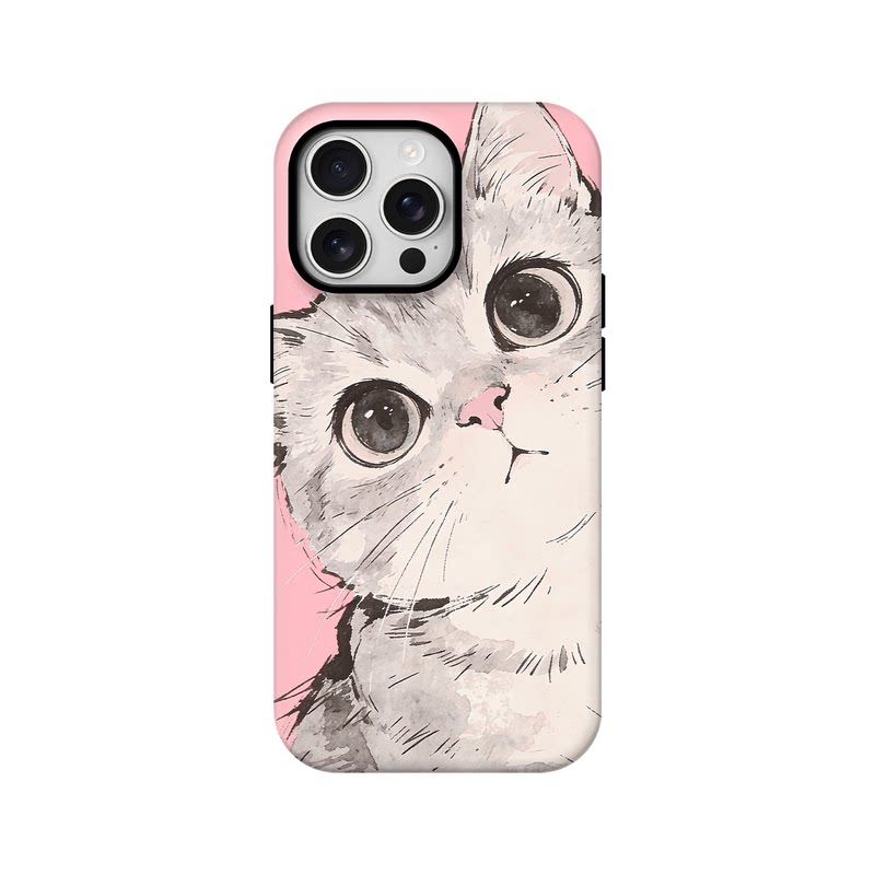 原创银渐层猫咪苹果菲林二合一