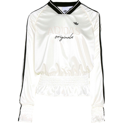 Adidas/阿迪达斯正品三叶草女士时尚经典休闲抽褶针织T恤KS2879