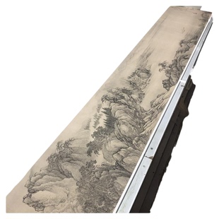 清 王翚 溪山行旅图 仿古山水长卷国画高清微喷复制品学习临摹