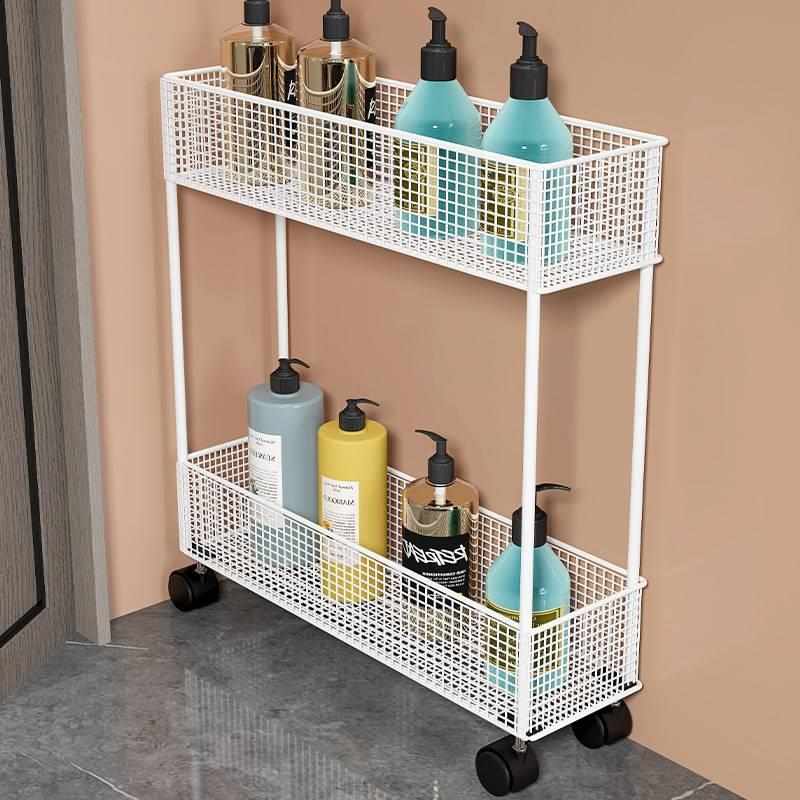 卫生间门后置物架10公分窄缝收纳夹缝收纳柜缝隙超极窄落地小推车