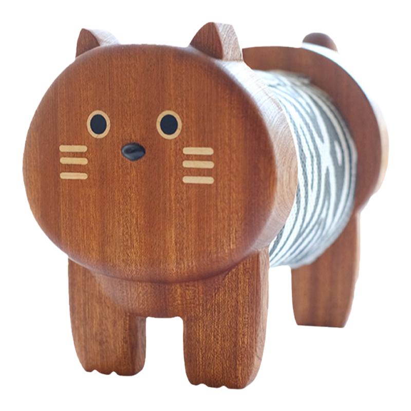 可爱实木猫咪卷纸架创意高档ins