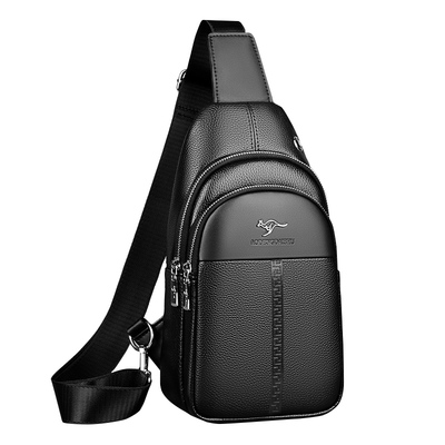 胸前背包男士胸包长城纹单肩斜挎
