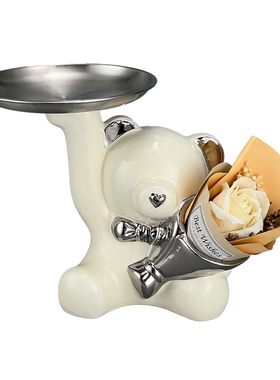 暴力熊捧花玄关钥匙收纳客厅