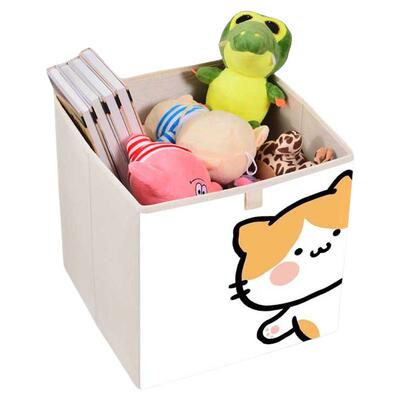 卡通儿童玩具收纳箱布艺特大号收纳盒储物箱有盖整理箱衣箱ins风