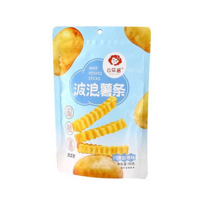 云朵酱波浪薯条真薯鲜切健康零食