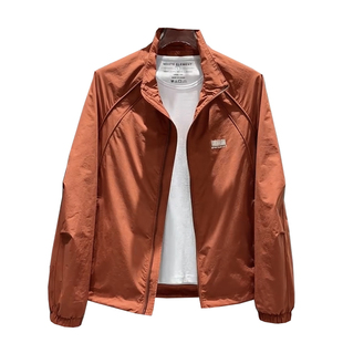 男士外套2025新款春夏季薄款防晒服韩版帅气立领夹克衫男装冲锋衣