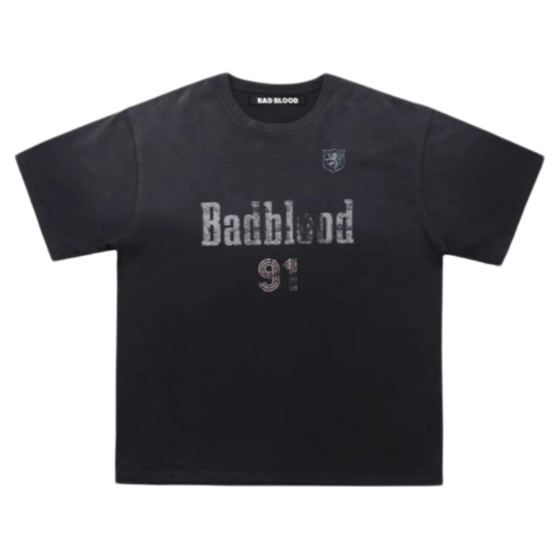 badblood水洗做旧宽松休闲T恤夏