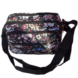 中老年包包女单肩包小花布包送妈妈奶奶老太太轻便多层兜子斜挎包