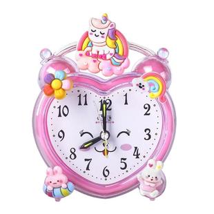 闹钟学生儿童女孩小闹铃卡通男可爱起床时钟叫醒简单实用蓝色客厅
