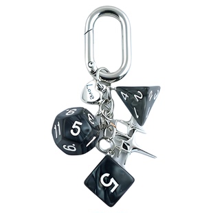 小红书热卖好运骰子串原创钥匙扣高级感多元素潮流包挂件腰间挂饰