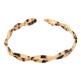 简约时尚醋酸板材编织麻花发箍女外出百搭彩色细头箍发卡发夹头饰