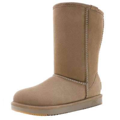 防水冬季真皮加厚棉鞋长筒靴子