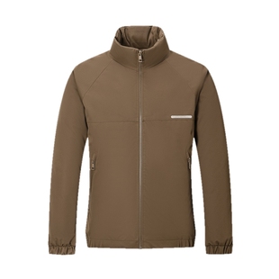 七匹狼男士短款羽绒服2025新款秋冬季薄款立领外套中年爸爸男装潮