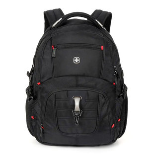 祥兴箱包SUISSEWIN大容量背包户外旅行包口袋多中学生书包电脑包