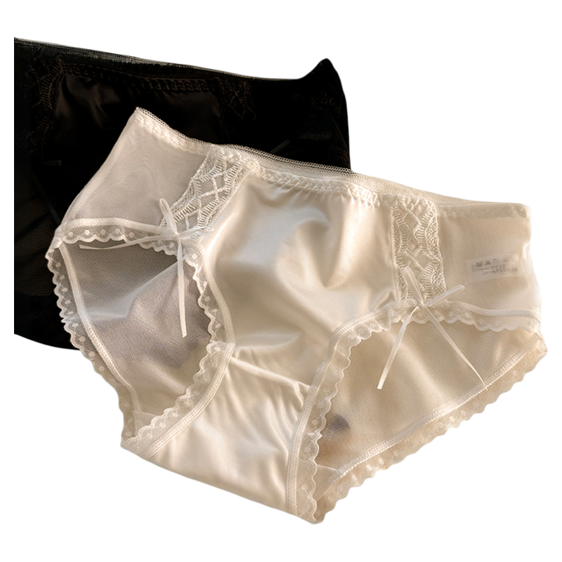瑶瑶闺蜜绑带蝴蝶结纯欲镂空性感内裤女冬季薄款少女中腰三角裤头