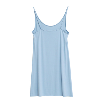 自由调节纯色吊带裙中长宽松