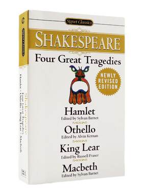 英文原版 莎士比亚四大悲剧 Four Great Tragedies 哈姆雷特 奥赛罗 李尔王 麦克白 经典名著 进口书籍正版