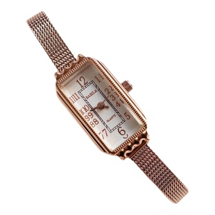 agete同款轻奢防水气质简约长方形精致雕花小金表石英手表女礼物