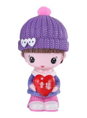 可爱卡通娃娃全家福摆件儿童房间装饰品创意一家四口漂亮公仔礼物