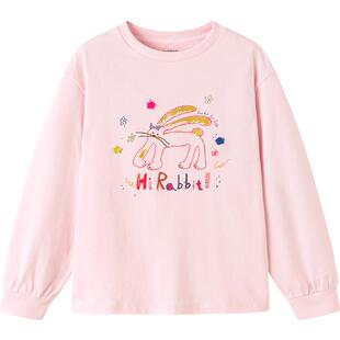 巴拉巴拉童装儿童长袖t恤女童打底衫2026春季新款纯棉衣服上衣潮