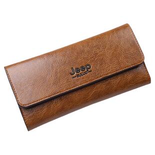 大促新款男士长款钱包多卡位大容量手拿包复合牛皮卡包皮夹子青年