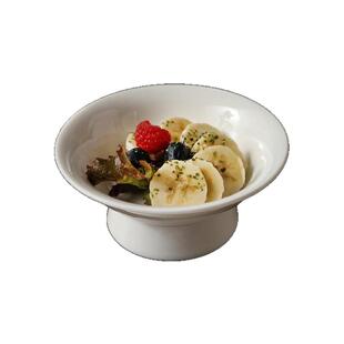 2025新款宫廷风高脚甜品碗陶瓷糖水水家用纯白碗具意境餐厅新中式