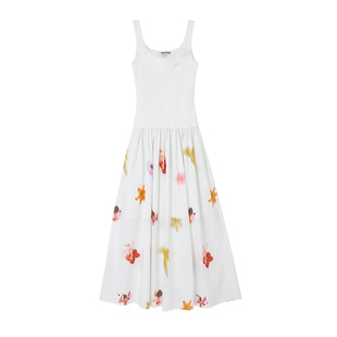 SOMESOWE 纯欲风辣妹背心连衣裙女夏设计感拼接修身显瘦中长裙子