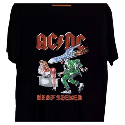 ACDC乐队欧美高街摇滚chic嘻哈复古朋克重磅280g纯棉短袖T恤宽松