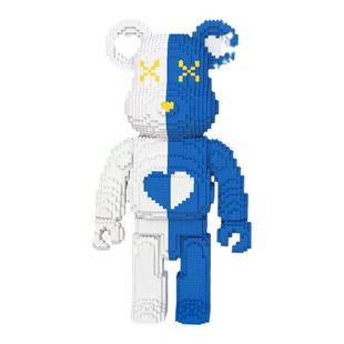 超大积木暴力熊玩具手工diy颗粒拼装礼物摆件高难度拼图女孩