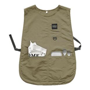 防泼水马甲围裙厨房餐饮烘焙户外露营工作服防污罩衣定制logo印字