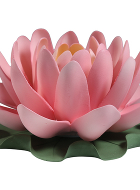 微美陶瓷七彩睡莲香插家居摆件